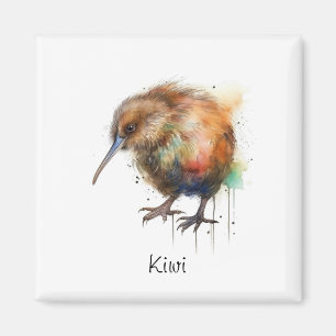 Imã Aquarela neozelandesa Kiwi personalizável