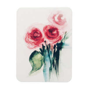 Ímã Aquarela Rosas Vermelhas