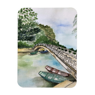 Ímã Aquarela, Vietname, paisagem da província de Ninh