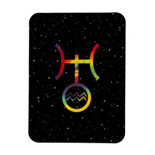 Ímã Aquarius Urano - Símbolo Planetário Starry Tie D