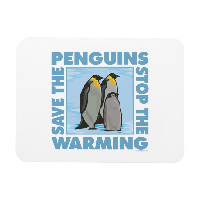 Ímã Aquecimento Global, Pinguins (Horizontal)