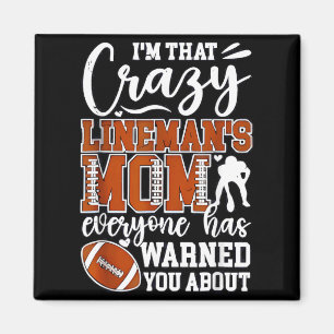 Imã Aquela Louca Mãe do Lineman Camisa Engraçada de Fu