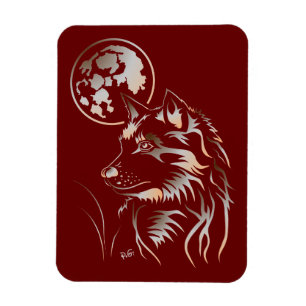 Ímã Aquele sonhado lobo jovem Premium Flexi íman