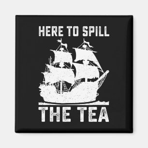 Imã Aqui Para Derramar Do Tea Engraçado 4 De Julho, Nó