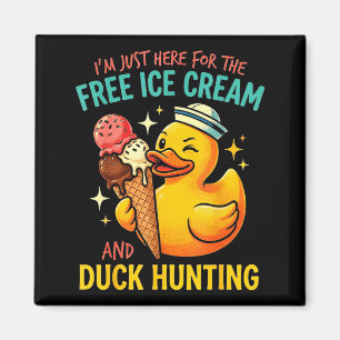 Imã Aqui pelo Pato de Caça de Sorvete Divertido Cruzei