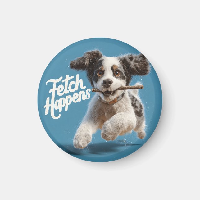 Imã Ar de Médio de puppy adorável em funcionamento com (Frente)