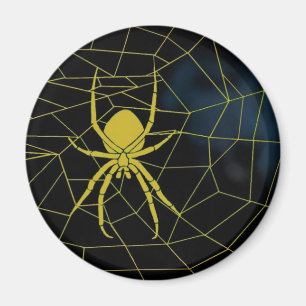 Imã Aranha amarela na teia, webbing