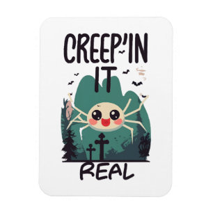 Ímã Aranha de Halloween Kawaii trocadilho