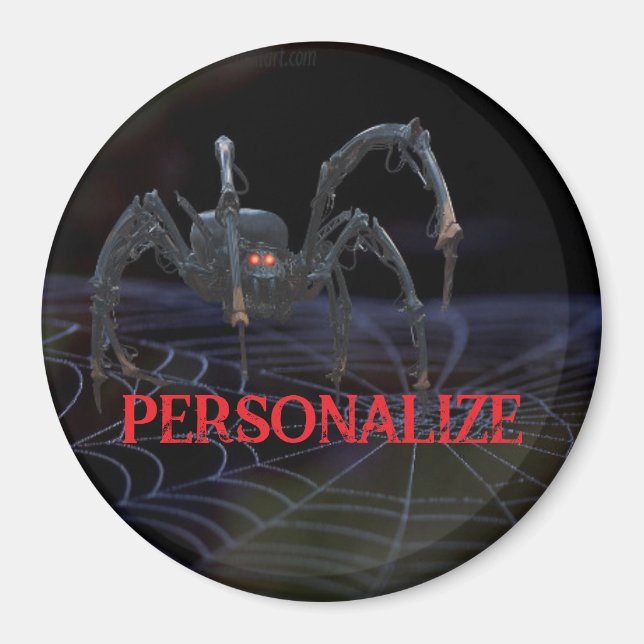 Imã Aranha de olhos vermelhos na teia de aranha assust (Frente)