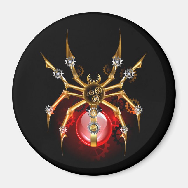 Imã Aranha-do-galo em preto (Frente)