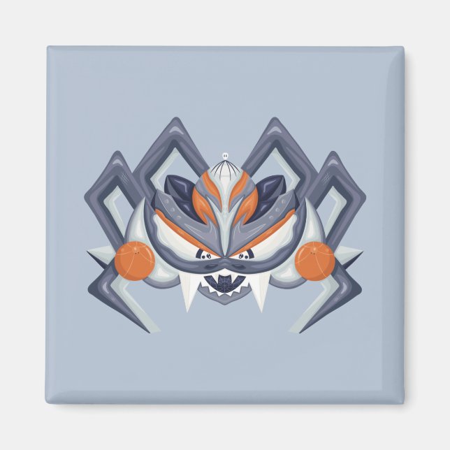 Imã Aranha Spooky do Halloween / Rei da Abóbora (Frente)