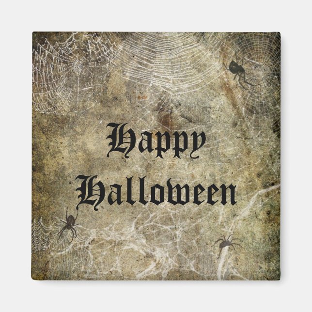 Imã Aranhas e Webs Halloween Magnet (Frente)