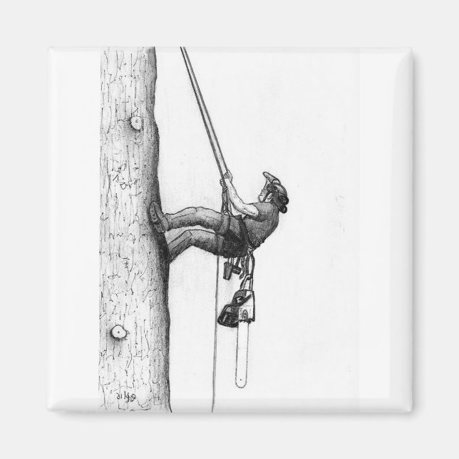 Imã Arb Arborist Árvore cirurgião Chainsaw Gift card (Frente)