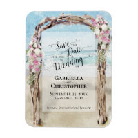 Arbor de Praia de Driftwood Casamento Salve a Data
