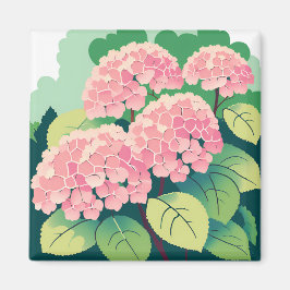 Imã Arbusto de Hortênsia Rosa