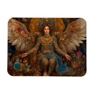 Ímã Archangel Michael sentado em um trono