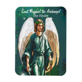 Ímã Archangel Raphael Healer Angel Healer Arte do Sant