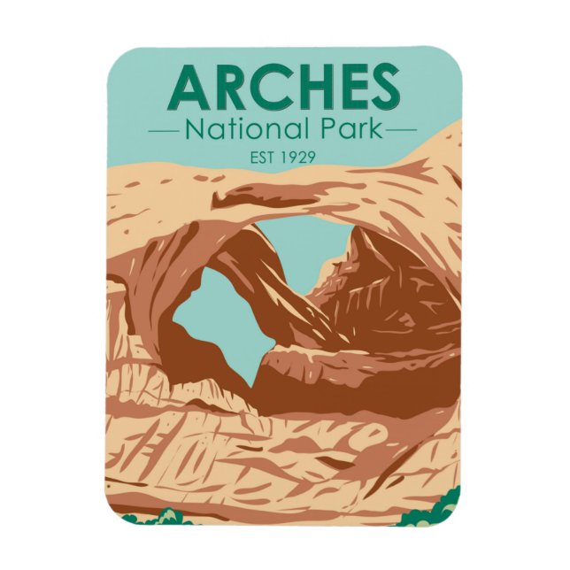 Ímã Arches National Park Double Arch Magnet (Vertical)