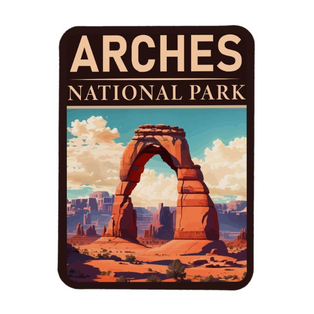 Ímã Arches National Park Moab Utah - Arco Delicado (Vertical)
