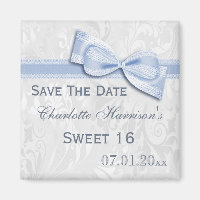 Arco Branco Damask & Faux Sweet 16 Salve A Data