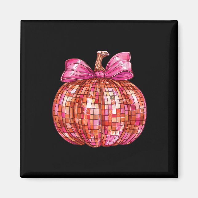 Imã Arco Coquette Disco Ball Pumpkin Cute Girly Hallow (Frente)