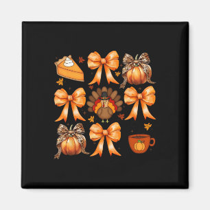 Imã Arco Coquette Pumpkin Pie Turquia Ação de Graças A