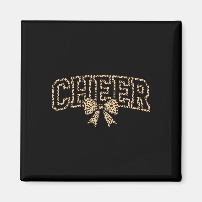 Imã Arco de Coquete Cheerleader Leopardo Mãe de Cheerl (Frente)