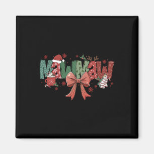 Imã Arco de Coquette Natal Feliz Mães da Família Xmas