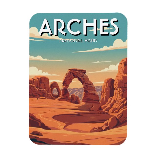 Ímã Arco Delicado do Parque Nacional Arches em Moab Ut (Vertical)