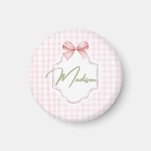 Imã Arco do Madison Baby Girl Personalizado &Gingham