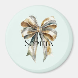 Imã Arco Dourado Verde Russo de Natal Personalizado