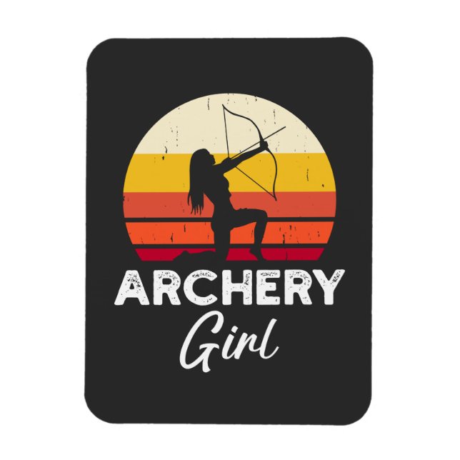 Ímã Arco e Seta de Garota de Arqueiro (Vertical)