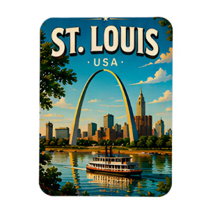 Ímã Arco Gateway de St. Louis Skyline