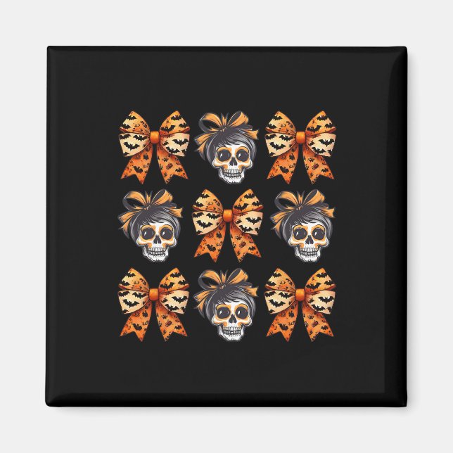 Imã Arco Halloween Spooky Season Skeleton Mulheres Bon (Frente)