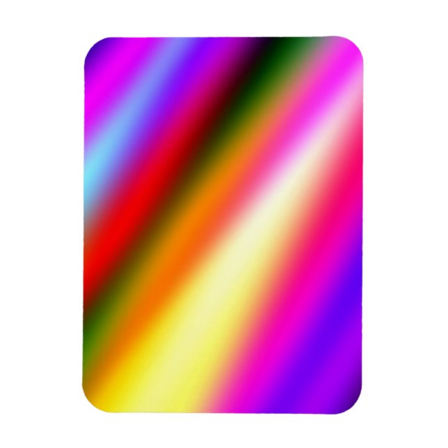 Ímã Arco-íris abstrato pastel cor-de-rosa-azul ombre (Vertical)