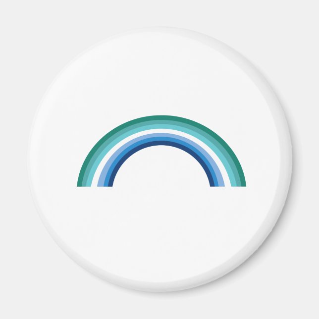 Imã Arco-íris Azul Gay Masculino (Frente)