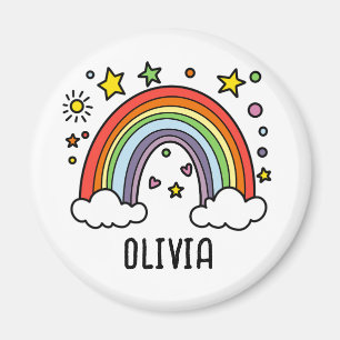 Imã Arco-íris Caprichoso Personalizado para Meninas