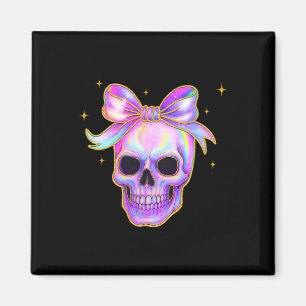 Imã Arco-Íris Caveira Camisa Halloween Arco Bonito Pas