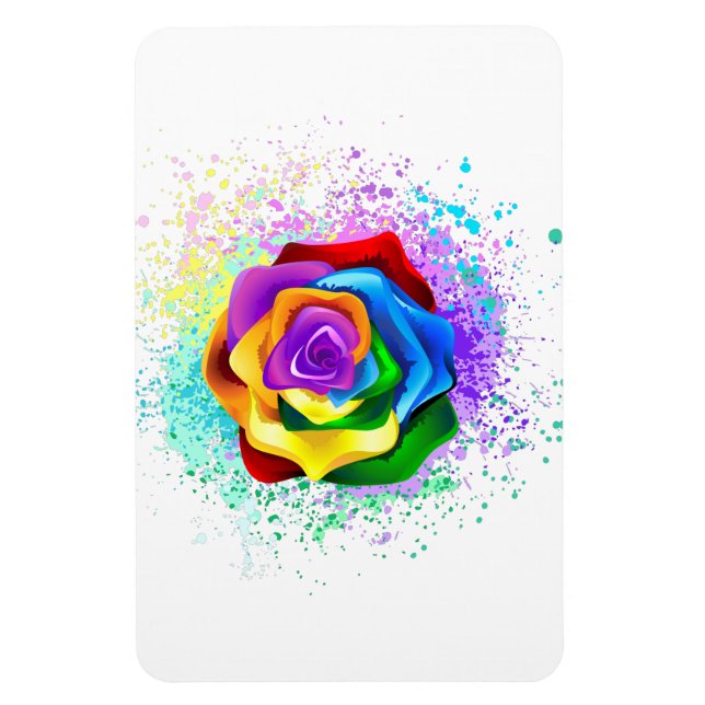 Ímã Arco-íris Colorido Rosa (Vertical)