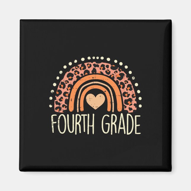 Imã Arco-íris da 4ª série Primeiro dia de aula Profess (Frente)