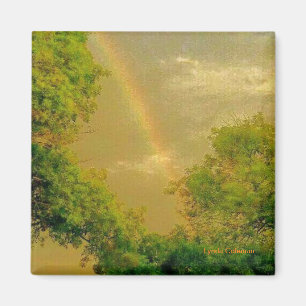 Imã Arco-íris dourado do céu