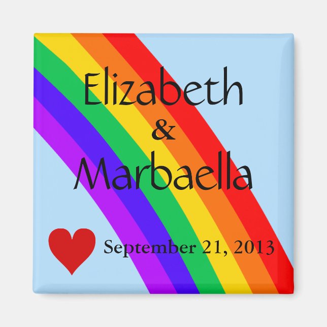 Imã Arco-íris e Coração (Frente)