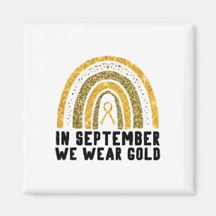 Imã Arco-íris Em Setembro Nós Usamos Ouro Câncer Infan