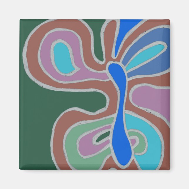 Imã Arco-Íris Flutterfly Invertido Magnet (Frente)