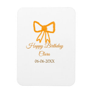 Ímã Arco-íris laranja amarelo aquarela retro feliz ani