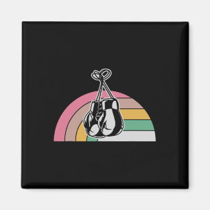 Imã Arco-Íris Luvas de Boxing Estilo Retroativo Design