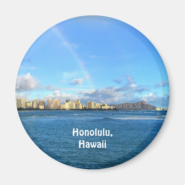 Imã Arco-íris sobre Honolulu, Havaí (Frente)