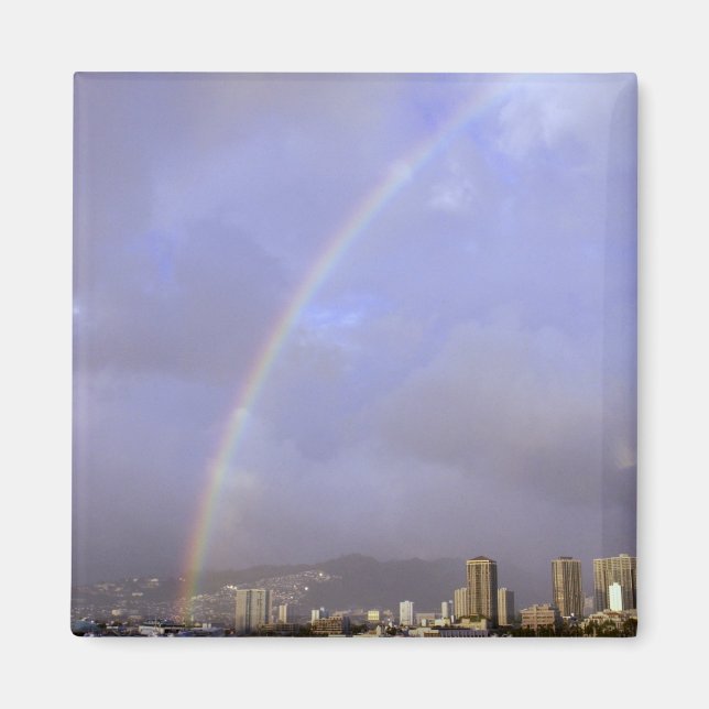 Imã Arco-íris sobre Honolulu, Havaí, EUA (Frente)
