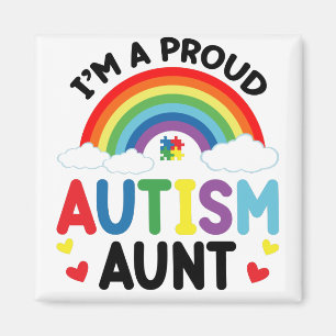 Imã Arco-íris Sou Uma Tia Orgulhosa do Autismo Conscie