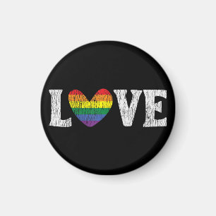 Imã Arco-íris Vintage Amor Orgulhosa Família Gay Lésbi
